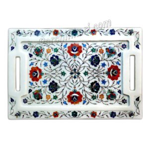 Marble Tray with Handle Holder