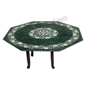 MOP Table Top in Green Marble