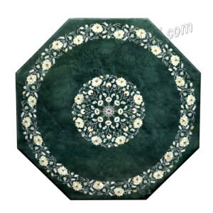 MOP Table Top in Green Marble