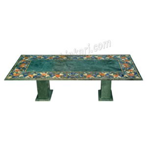 Marble Dinning Table with Inlay Art