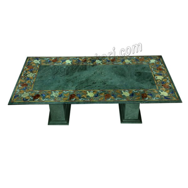 Green Marble Inlay Art Table Top