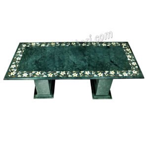 Green Marble Table | Mother of Pearl Table | MOP Table