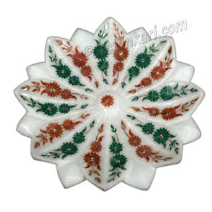Marble Lotus with Flower Art