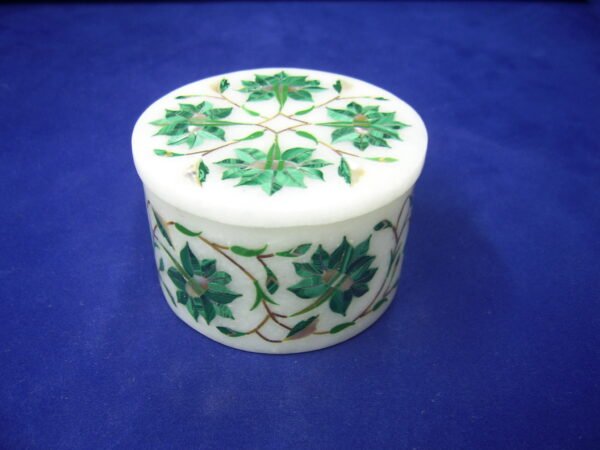 Ring Boxes in White Marble Inlay Art