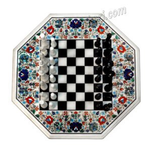 Master Chess Board with Marble Chess Set