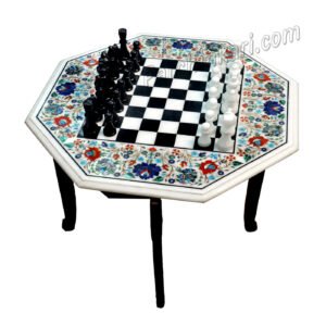 Master Chess Board with Marble Chess Set