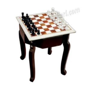 Plain Chess Board in White Marble