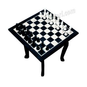 Square Chess Board in Black Marble