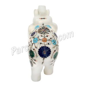 Colourful Elephant Figure with Inlaid Art
