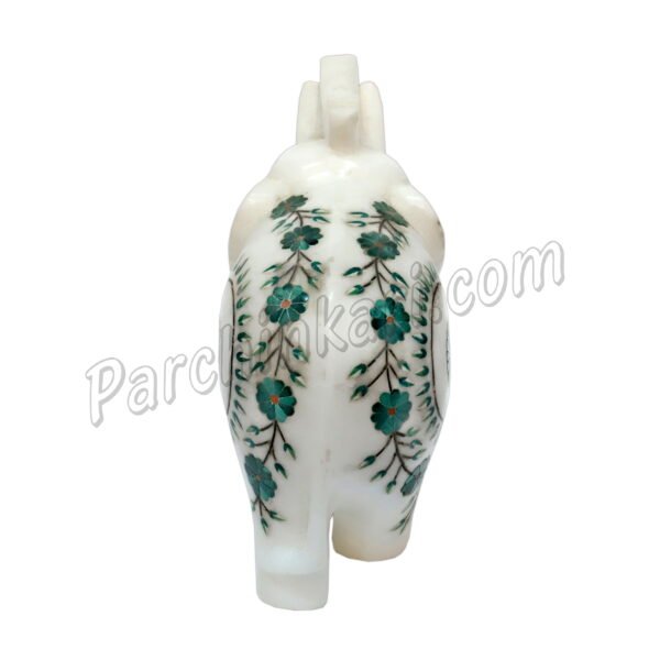 Alabaster Elephant figure with Trunk up