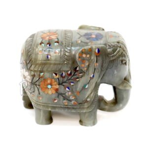 Stone Elephant Figure with Trunk down