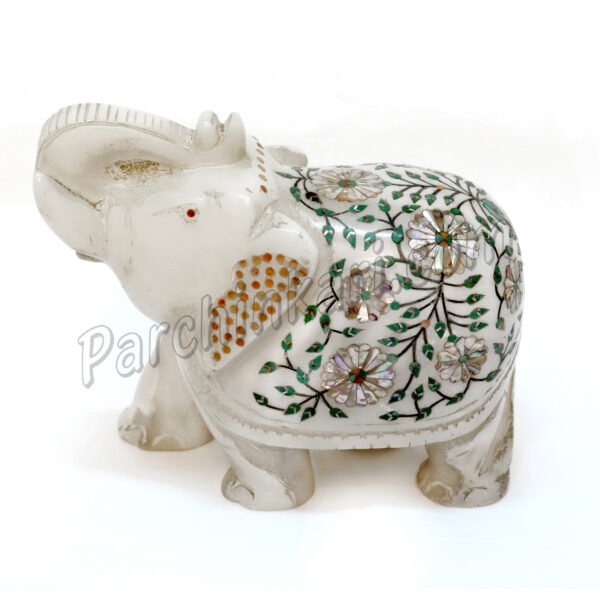 Abalone Design Elephant with Trunk up