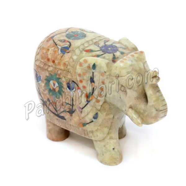 Green Marble Handmade Figure of Elephant