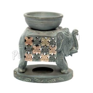 Handcrafted Aroma Oil Diffuser in Stone with Elephant Design