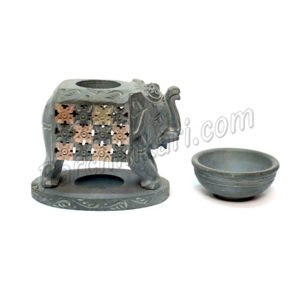 Aroma Oil Diffuser in Stone with Elephant