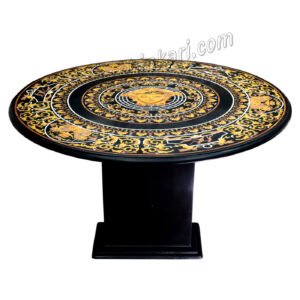 Versace Medusa Head Face Design Table Top | Pietredura Table Top in Versace Design