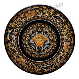 Versace Medusa Head Face Design Table Top | Pietredura Table Top in Versace Design