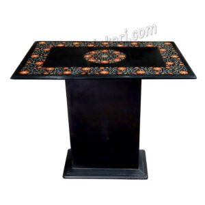 Black Marble Inlay Art Coffee Table