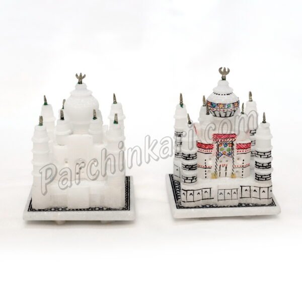 Taj Mahal Model in White Marble for Gifts