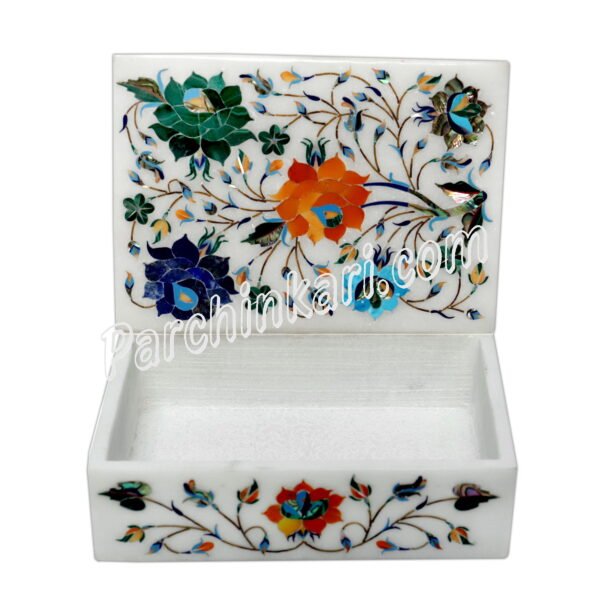 Indian Gift Box with Flower Inlaid Art