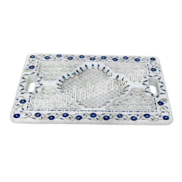 Marble Lattice Art Tray for Home Decor