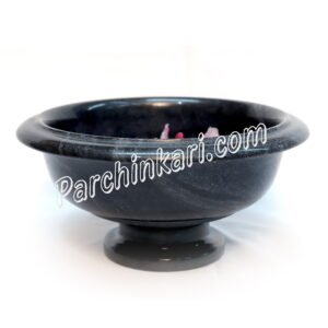 Black Marble Bowl or Black Marble Fruit Bowl