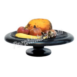 Black Marble Fruit Bowl for Home Decoration