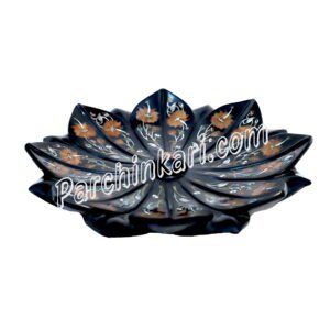 Black Marble Lotus Flower for Home Decoration