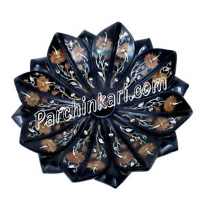 Black Marble Lotus Flower for Home Decoration